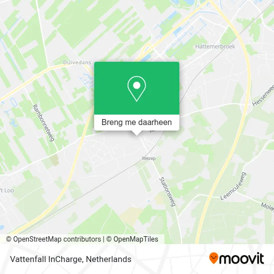 Vattenfall InCharge kaart