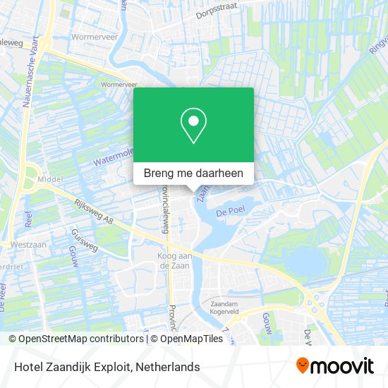 Hotel Zaandijk Exploit kaart