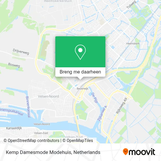 Kemp Damesmode Modehuis kaart