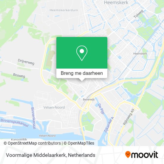 Voormalige Middelaarkerk kaart