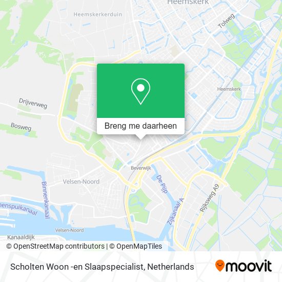 Scholten Woon -en Slaapspecialist kaart