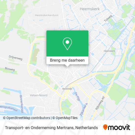 Transport- en Onderneming Mertrans kaart