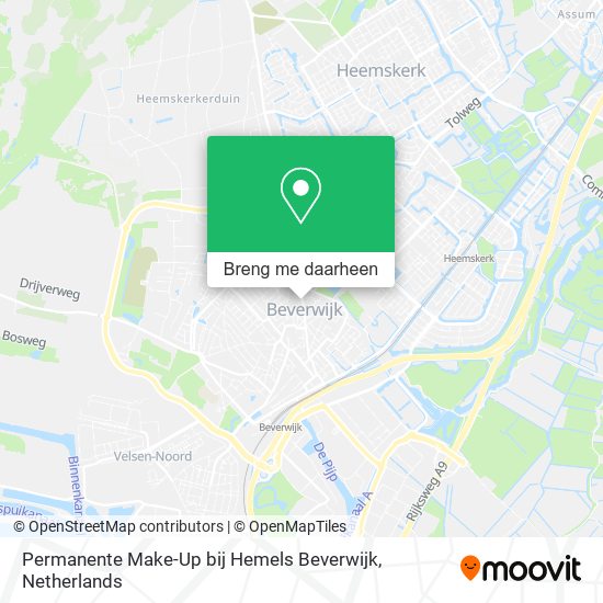 Permanente Make-Up bij Hemels Beverwijk kaart