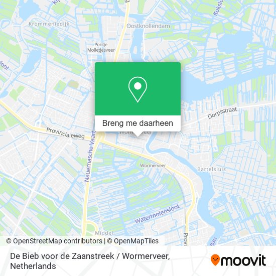 De Bieb voor de Zaanstreek / Wormerveer kaart