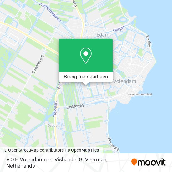 V.O.F. Volendammer Vishandel G. Veerman kaart