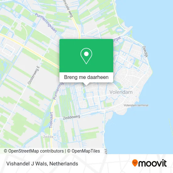 Vishandel J Wals kaart