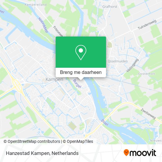 Hanzestad Kampen kaart