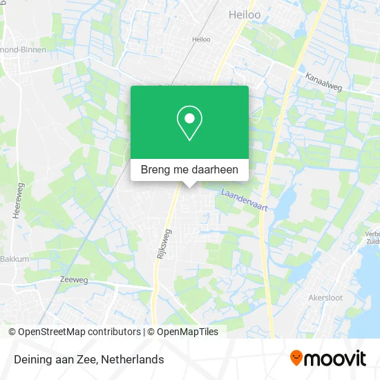 Deining aan Zee kaart