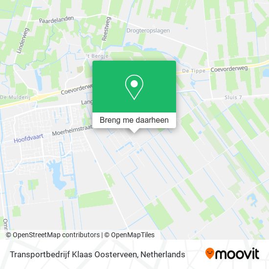 Transportbedrijf Klaas Oosterveen kaart