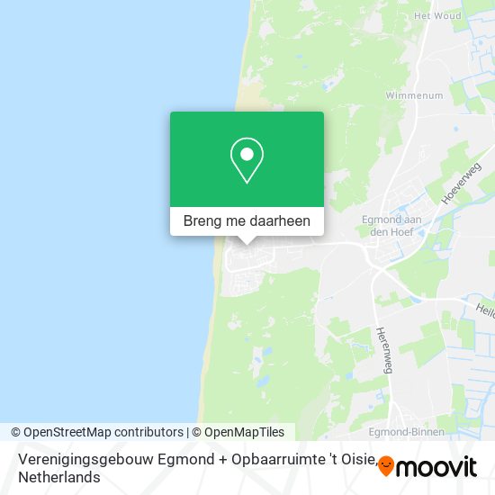 Verenigingsgebouw Egmond + Opbaarruimte 't Oisie kaart