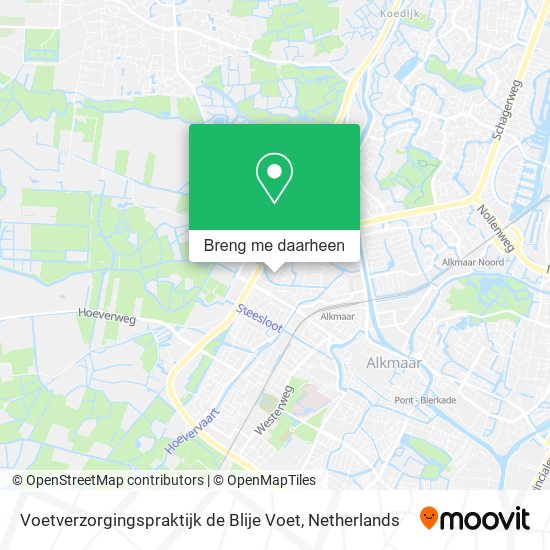 Voetverzorgingspraktijk de Blije Voet kaart