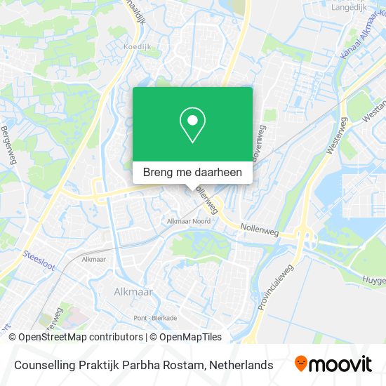 Counselling Praktijk Parbha Rostam kaart