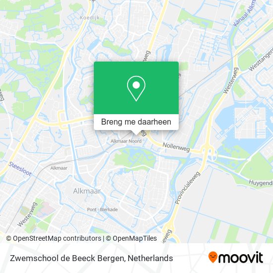 Zwemschool de Beeck Bergen kaart