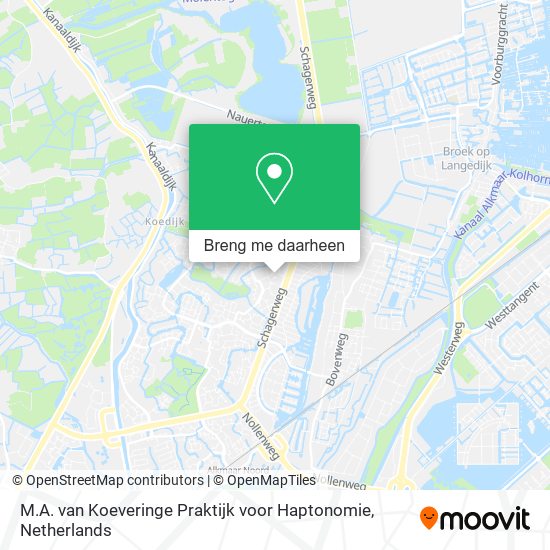 M.A. van Koeveringe Praktijk voor Haptonomie kaart