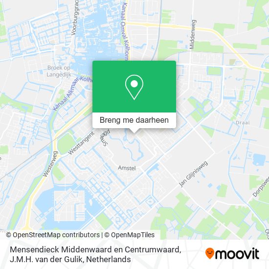 Mensendieck Middenwaard en Centrumwaard, J.M.H. van der Gulik kaart