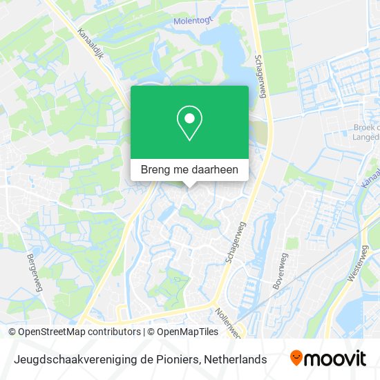 Jeugdschaakvereniging de Pioniers kaart