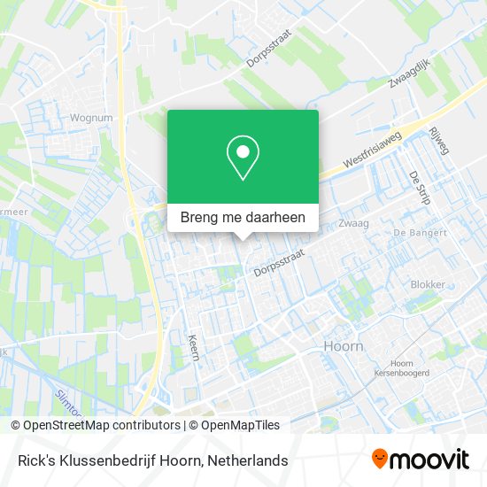 Rick's Klussenbedrijf Hoorn kaart