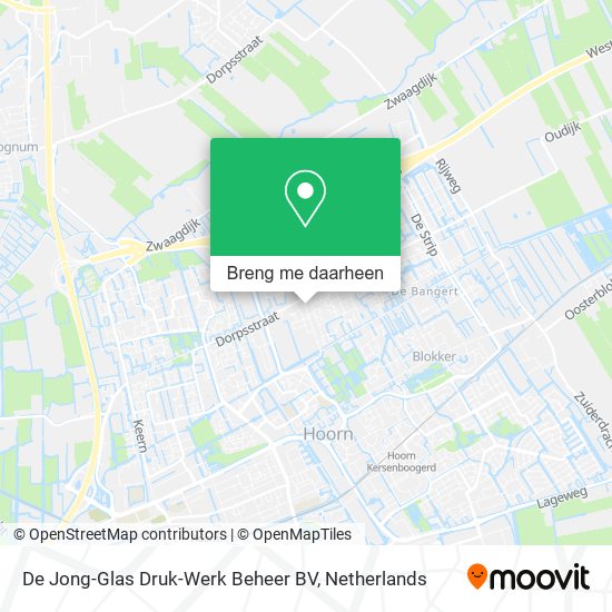 De Jong-Glas Druk-Werk Beheer BV kaart