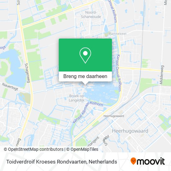 Toidverdroif Kroeses Rondvaarten kaart