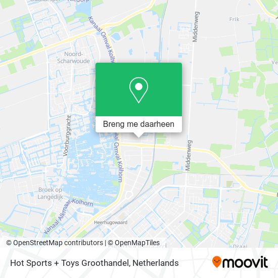 Hot Sports + Toys Groothandel kaart