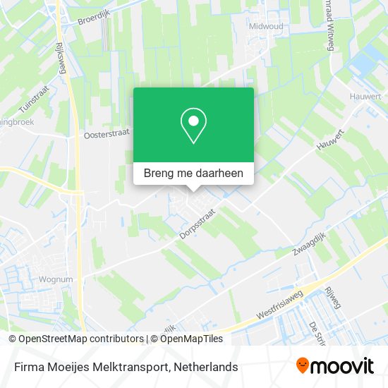 Firma Moeijes Melktransport kaart