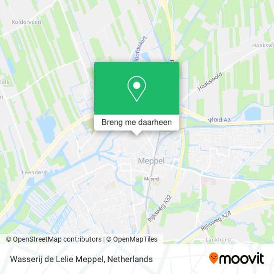 Wasserij de Lelie Meppel kaart