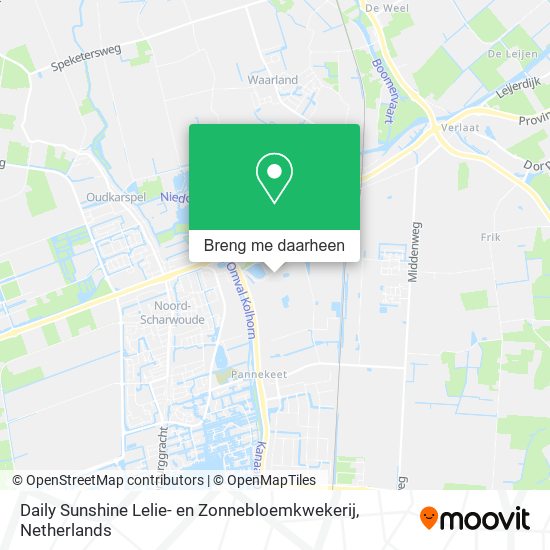 Daily Sunshine Lelie- en Zonnebloemkwekerij kaart