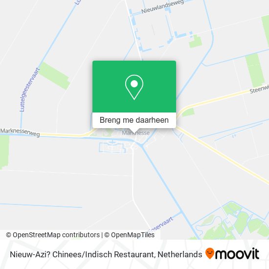 Nieuw-Azi? Chinees / Indisch Restaurant kaart