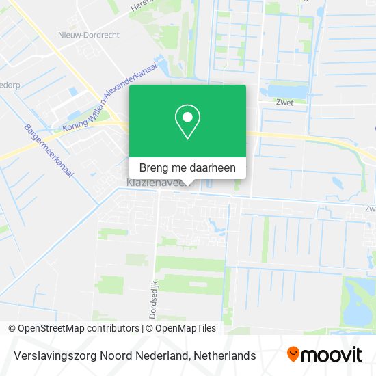 Verslavingszorg Noord Nederland kaart