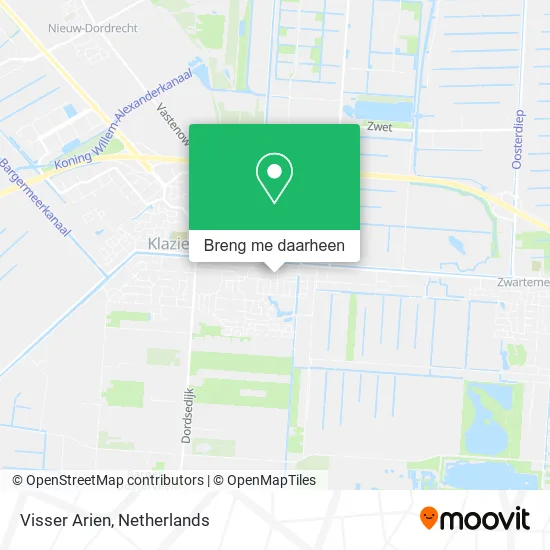 Visser Arien kaart