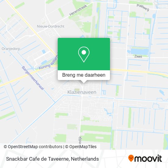 Snackbar Cafe de Taveerne kaart