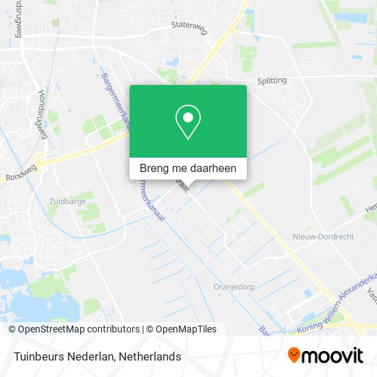 Tuinbeurs Nederlan kaart