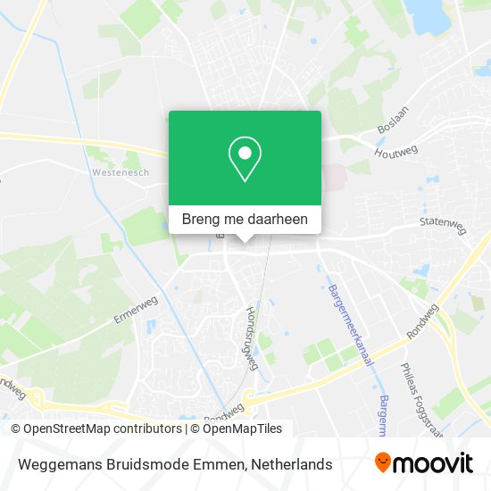 Weggemans Bruidsmode Emmen kaart