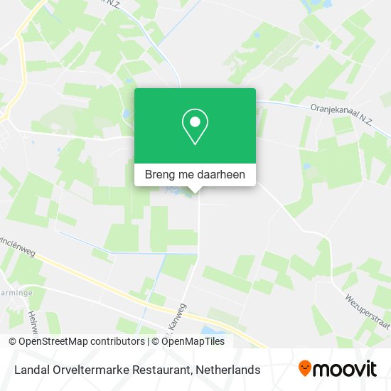 Landal Orveltermarke Restaurant kaart