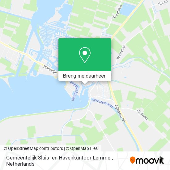 Gemeentelijk Sluis- en Havenkantoor Lemmer kaart