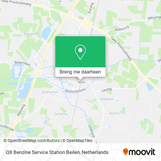 Q8 Benzine Service Station Beilen kaart