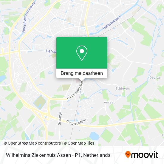 Wilhelmina Ziekenhuis Assen - P1 kaart