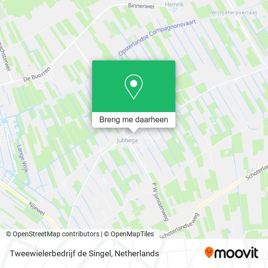 Tweewielerbedrijf de Singel kaart