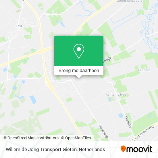 Willem de Jong Transport Gieten kaart