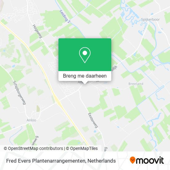 Fred Evers Plantenarrangementen kaart