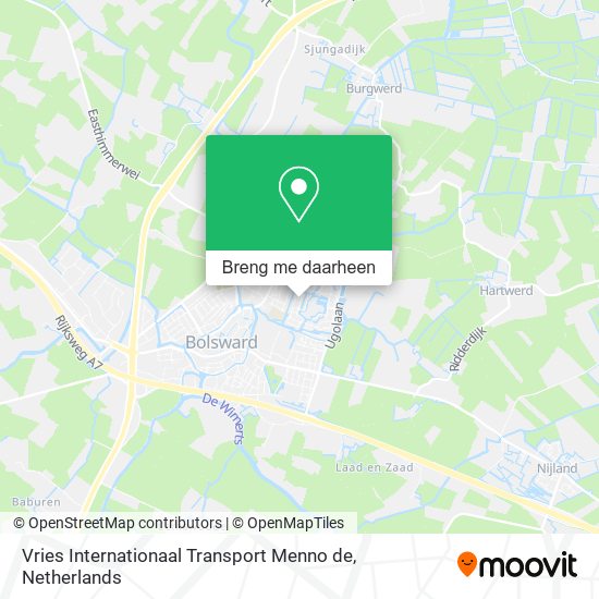 Vries Internationaal Transport Menno de kaart