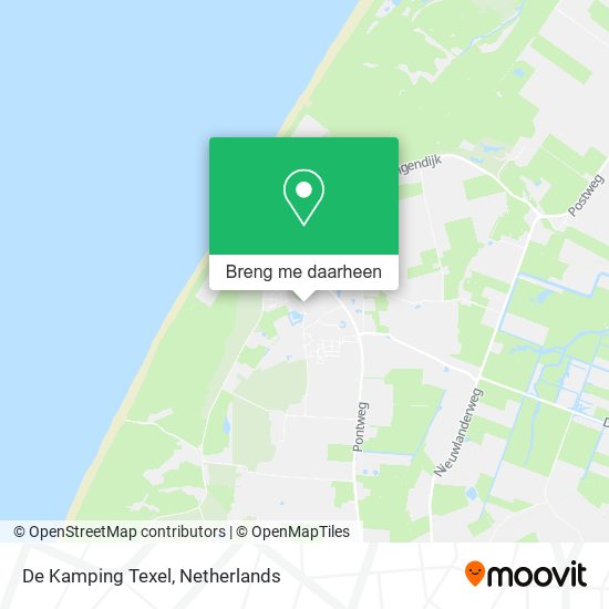 De Kamping Texel kaart