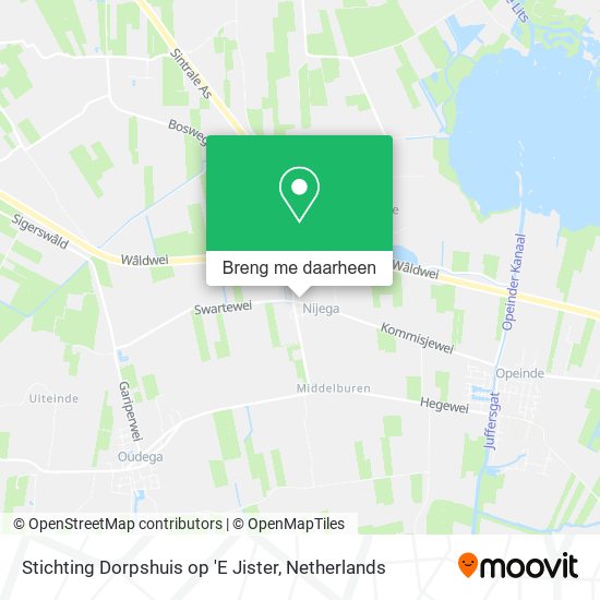 Stichting Dorpshuis op 'E Jister kaart