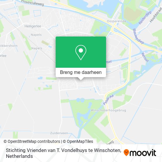 Stichting Vrienden van T. Vondelhuys te Winschoten kaart