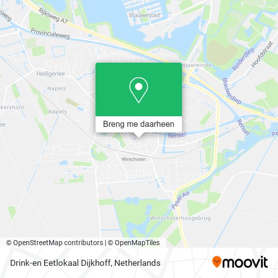Drink-en Eetlokaal Dijkhoff kaart