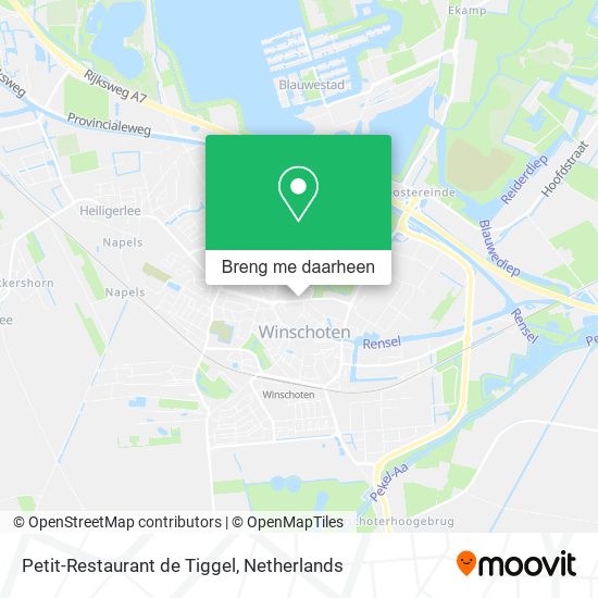 Petit-Restaurant de Tiggel kaart