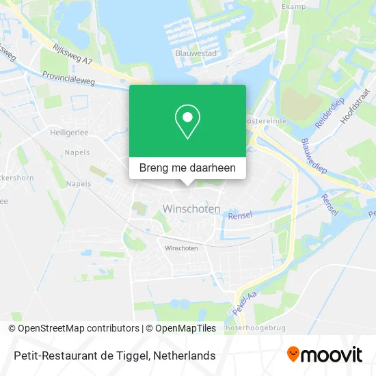 Petit-Restaurant de Tiggel kaart