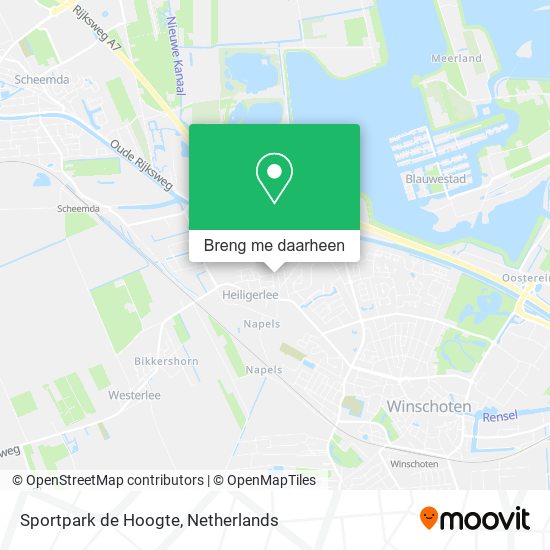 Sportpark de Hoogte kaart