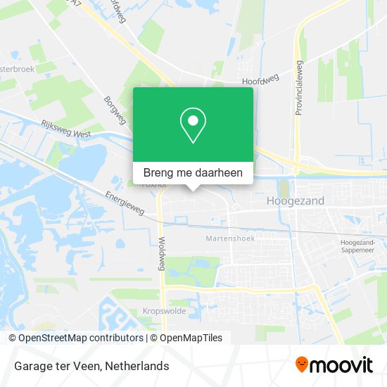 Garage ter Veen kaart