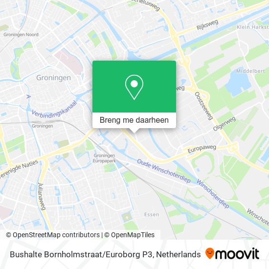 Bushalte Bornholmstraat / Euroborg P3 kaart